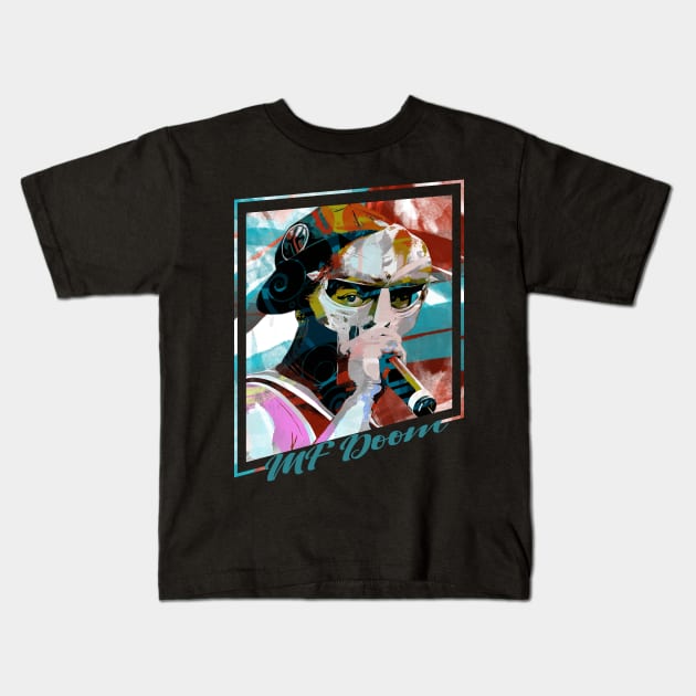 MF Doom-Abstract Expressionist Portraits Kids T-Shirt by CreatenewARTees